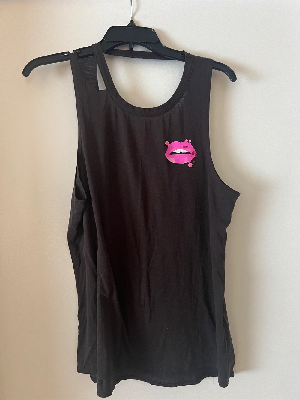Women’s Chaser Muscle Tank with Pink Lip Graphic